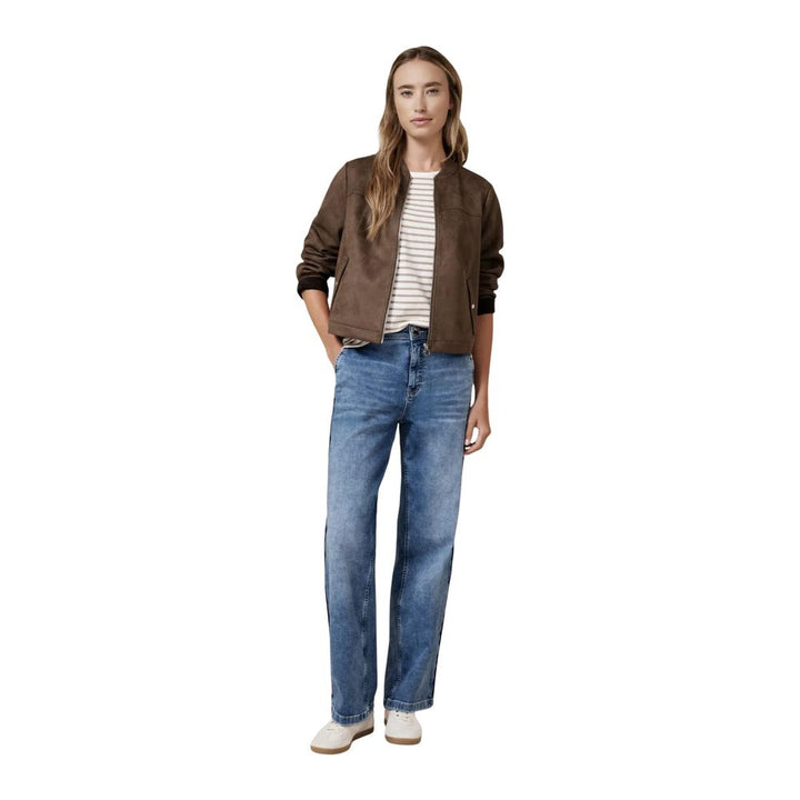 Street One Bomber Jackets - Brown Polyester