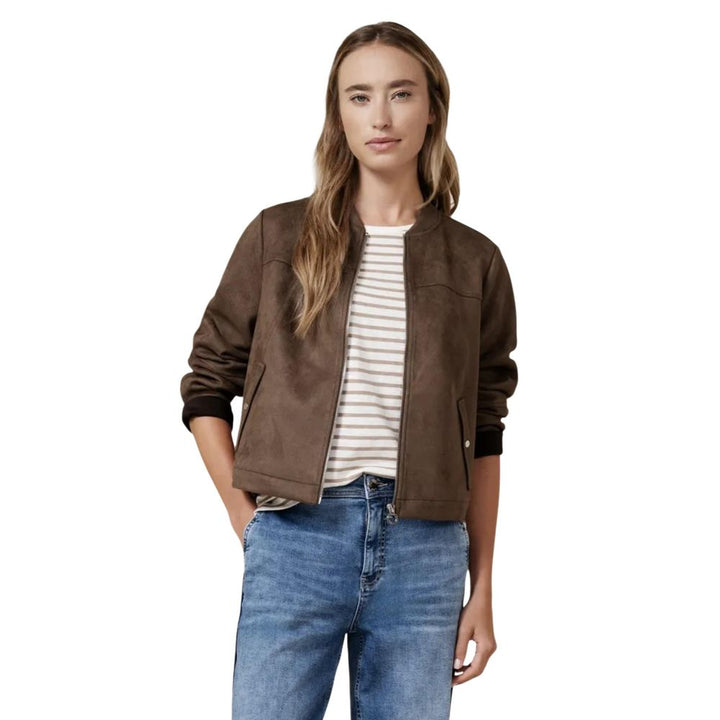 Street One Bomber Jackets - Brown Polyester