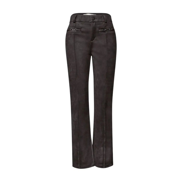 Street one Brown Polyester Casual Pants