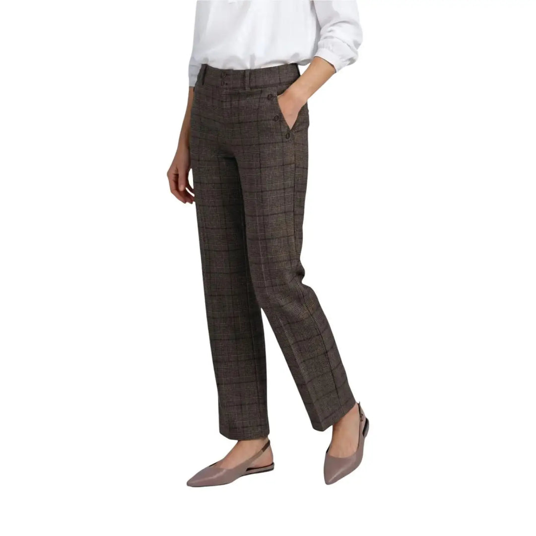 Street one Brown Polyester Casual Pants