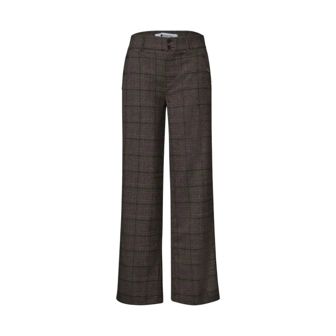 Street one Brown Polyester Casual Pants