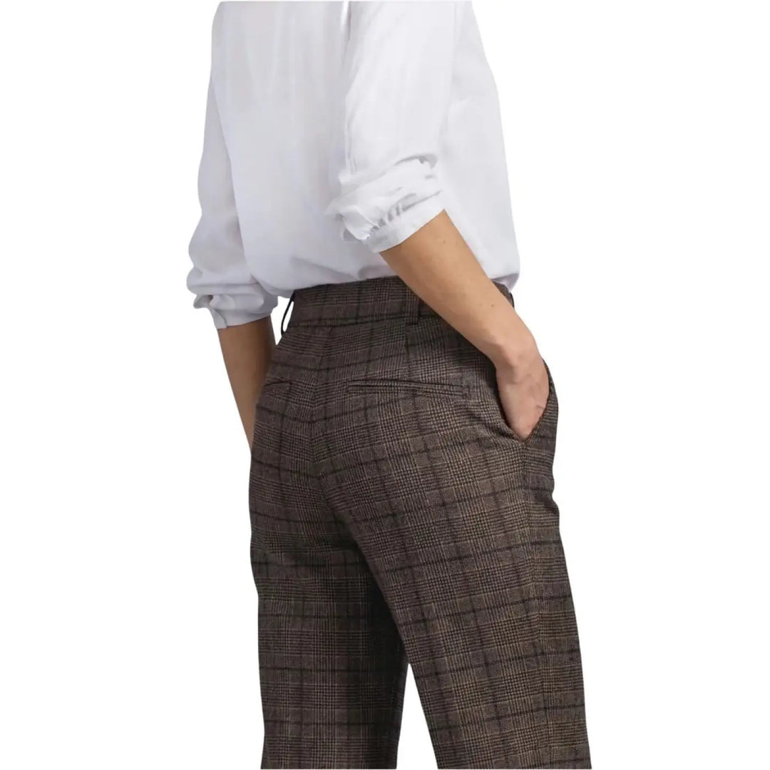 Street one Brown Polyester Casual Pants