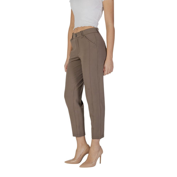Street one Brown Polyester Casual Pants