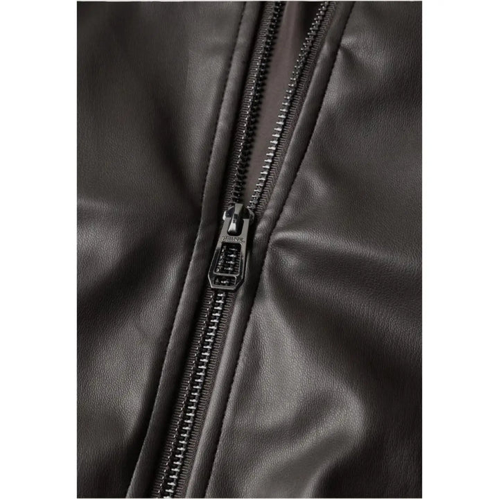 Street one Brown Polyester Leather Jacket