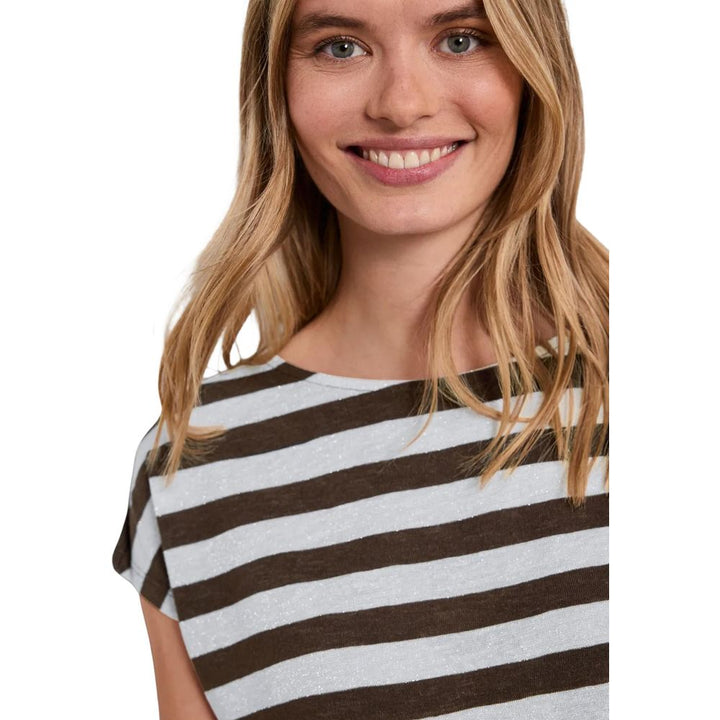 Street One - Brown Polyester T-Shirt