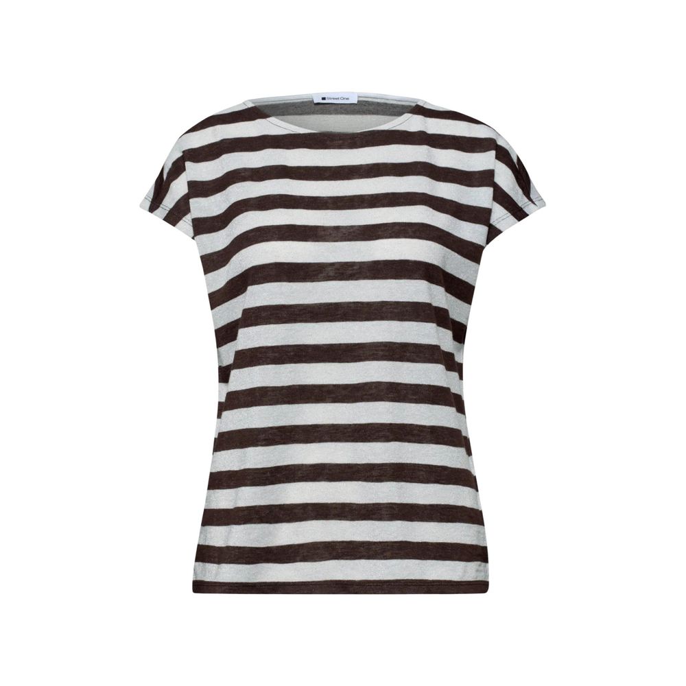 Street One - Brown Polyester T-Shirt