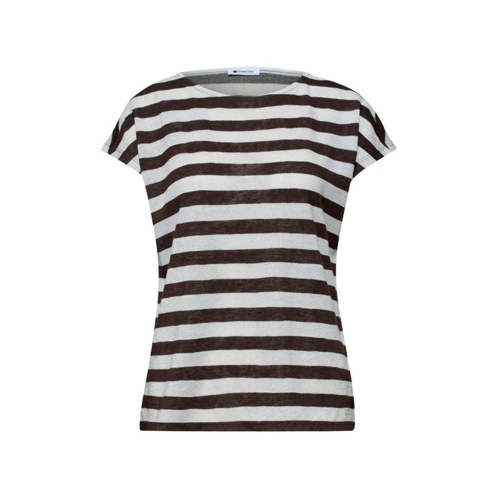 Street One - Brown Polyester T-Shirt