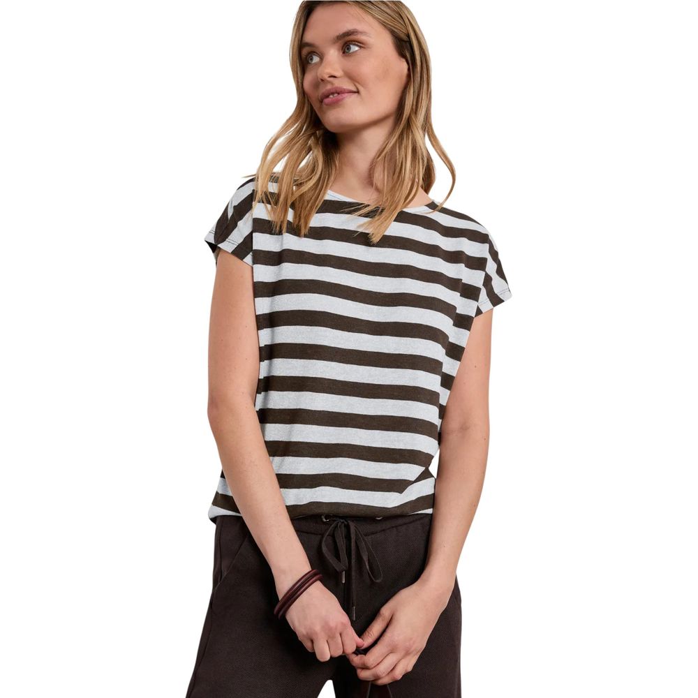 Street One - Brown Polyester T-Shirt