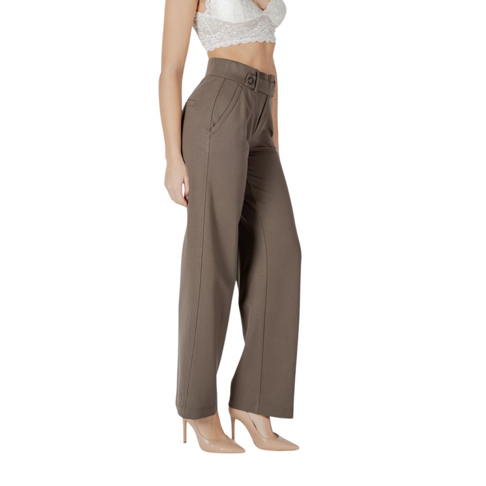 Street one Brown Viscose Casual Pants