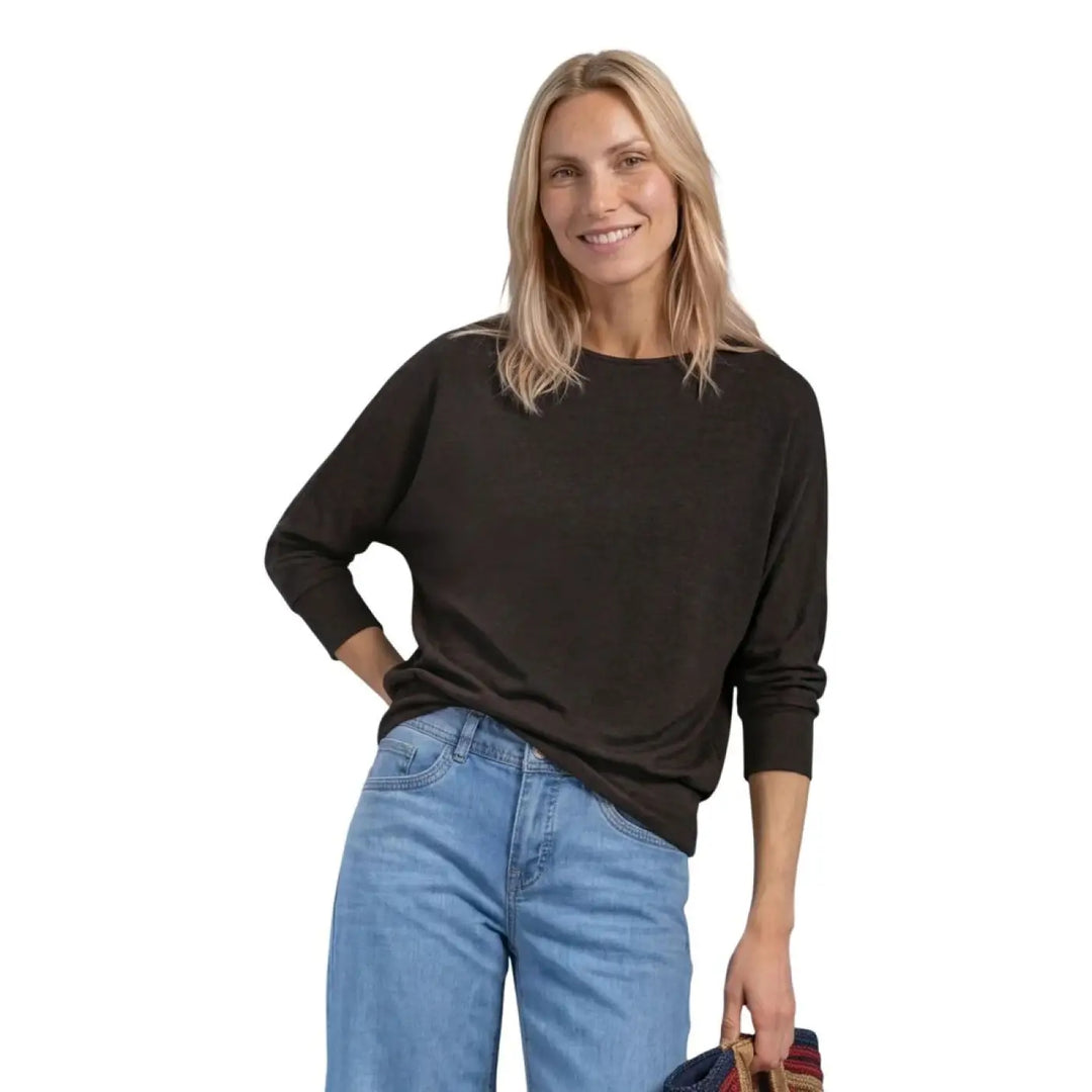 Street one Brown Viscose Long Sleeve T-shirt