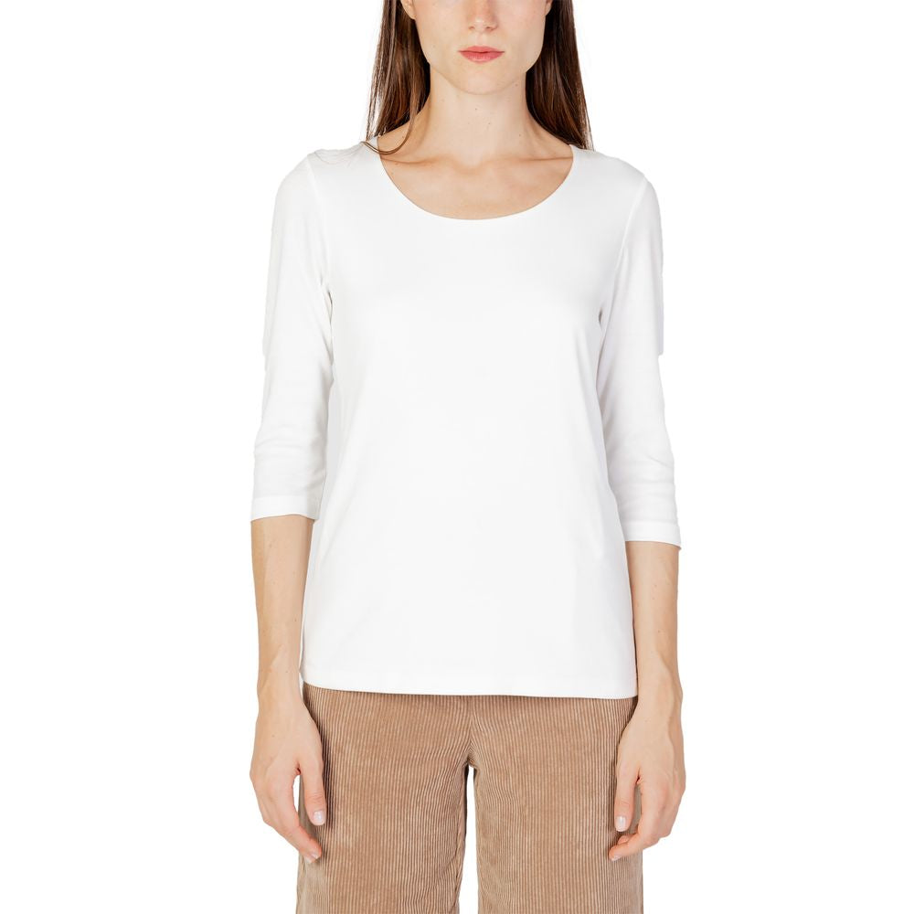Street One - Cream Cotton Long Sleeve T-Shirt