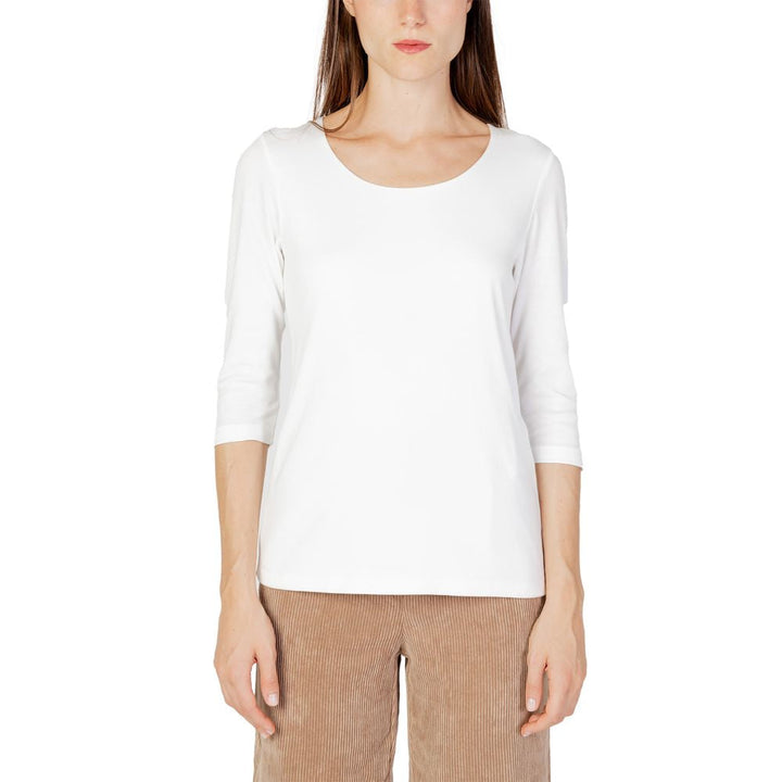 Street One - Cream Cotton Long Sleeve T-Shirt