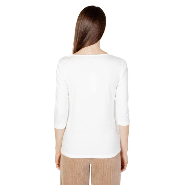 Street One - Cream Cotton Long Sleeve T-Shirt