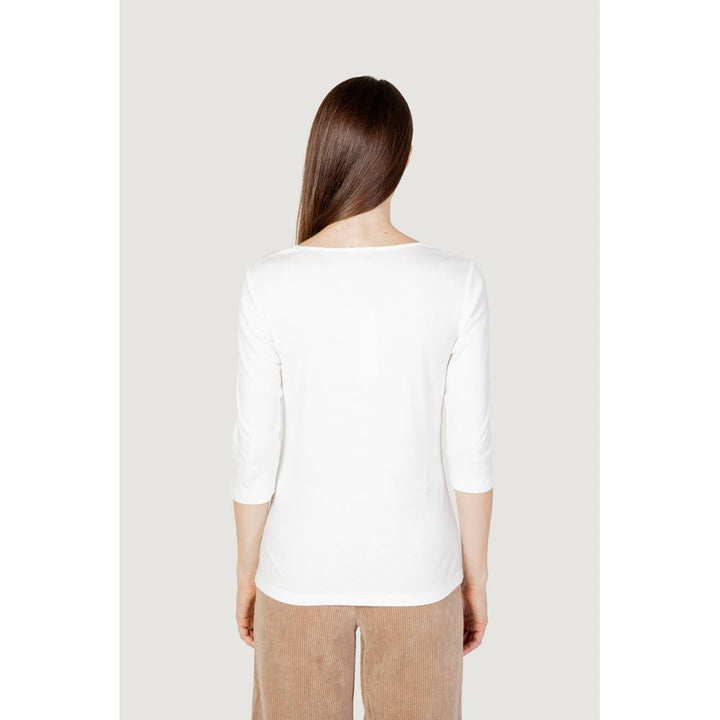 Street One - Cream Cotton Long Sleeve T-Shirt