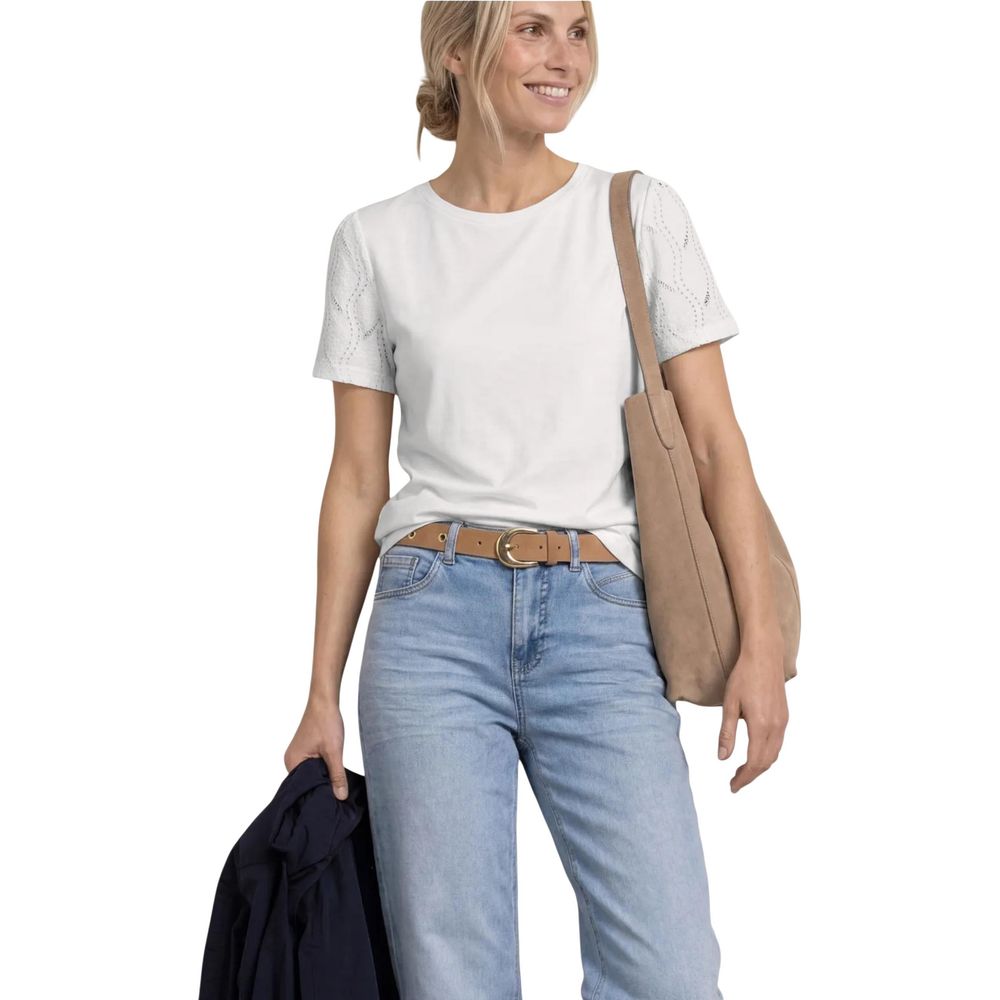 Street One - Cream Cotton T-Shirt