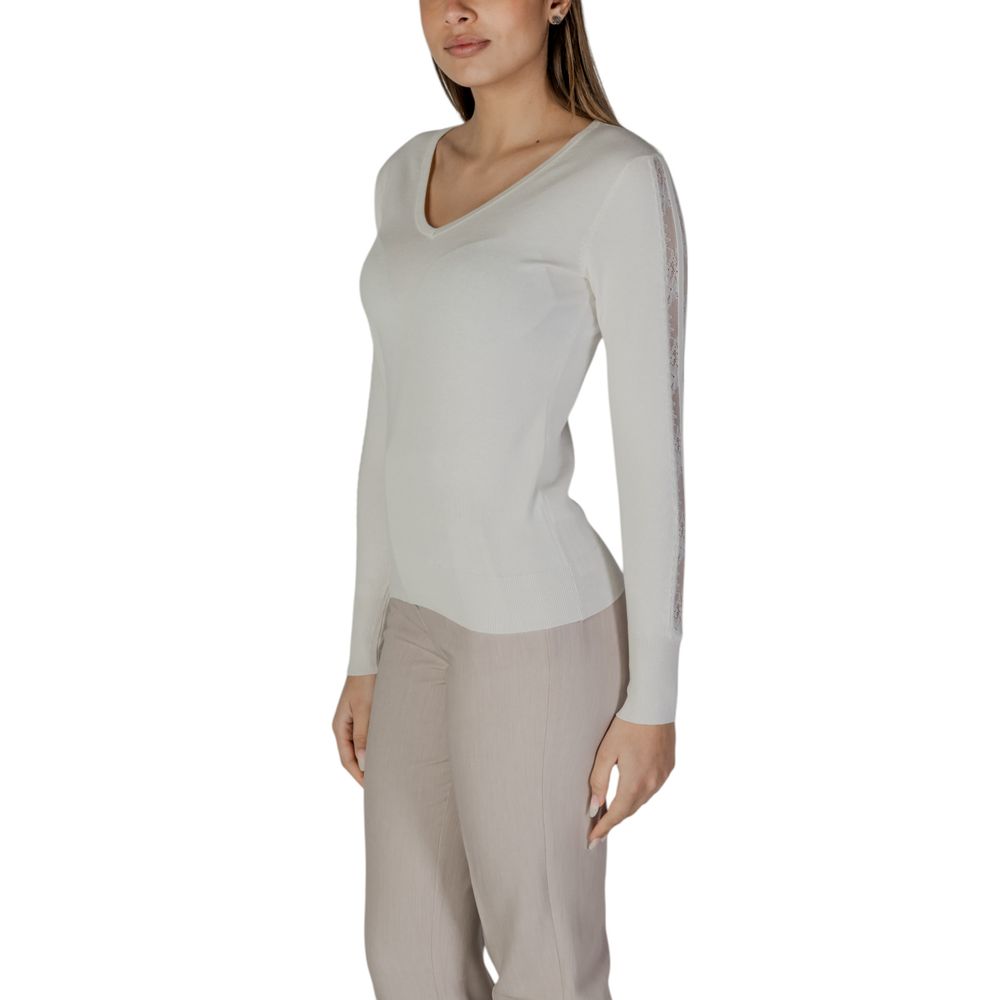 Street One - Cream Viscose Long Sleeve T-Shirt