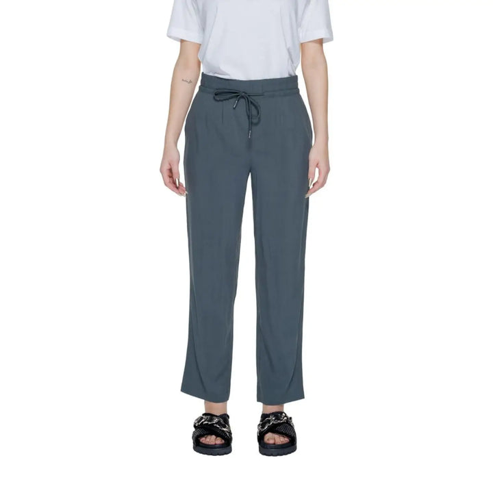 Street One Green Viscose Casual Pants