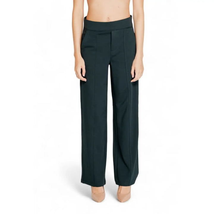 Street One Green Viscose Flared Pants