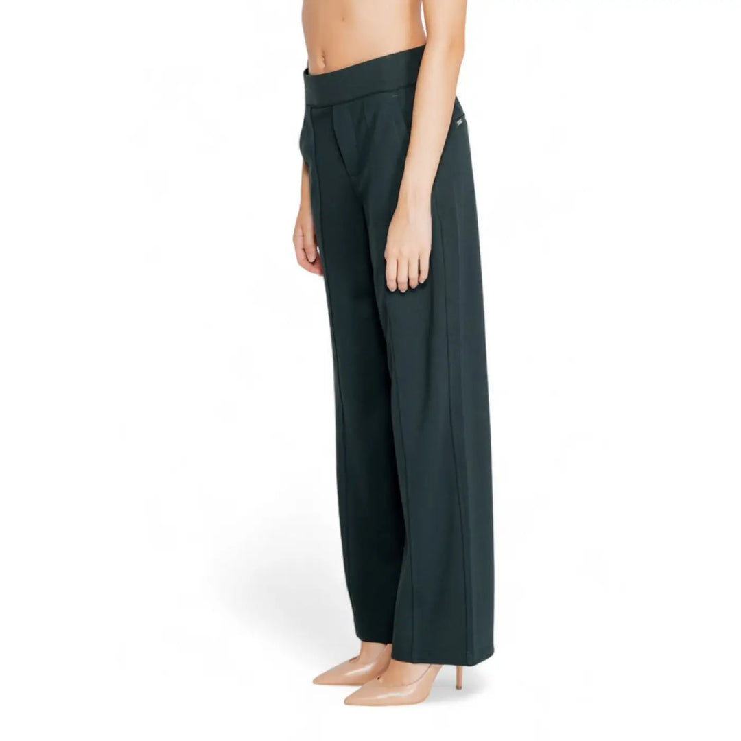 Street One Green Viscose Flared Pants