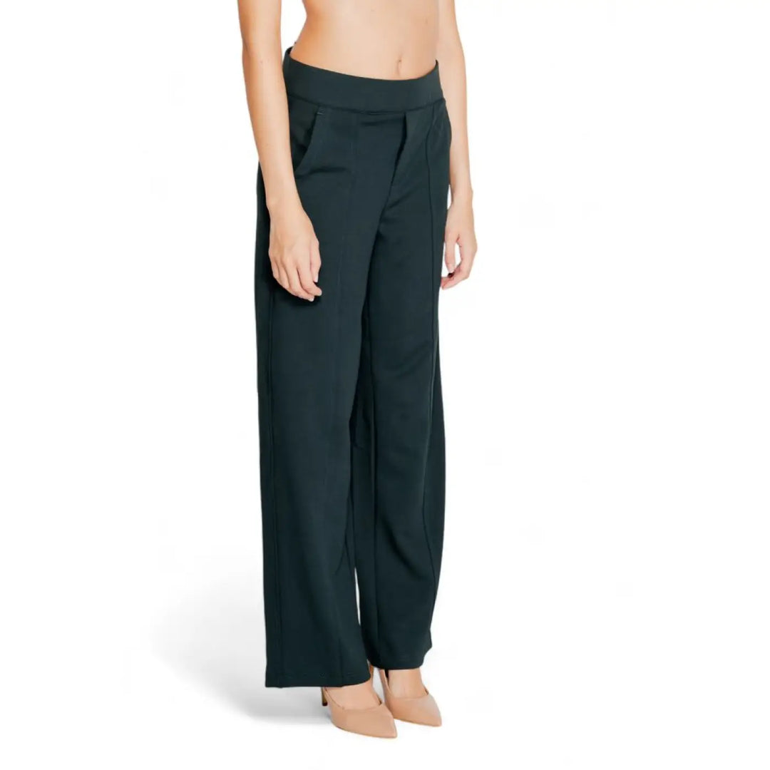 Street One Green Viscose Flared Pants