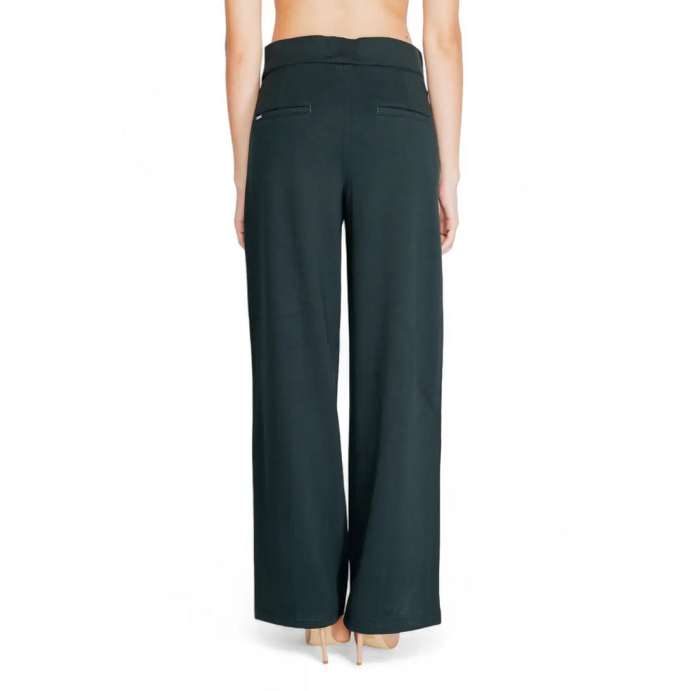 Street One Green Viscose Flared Pants