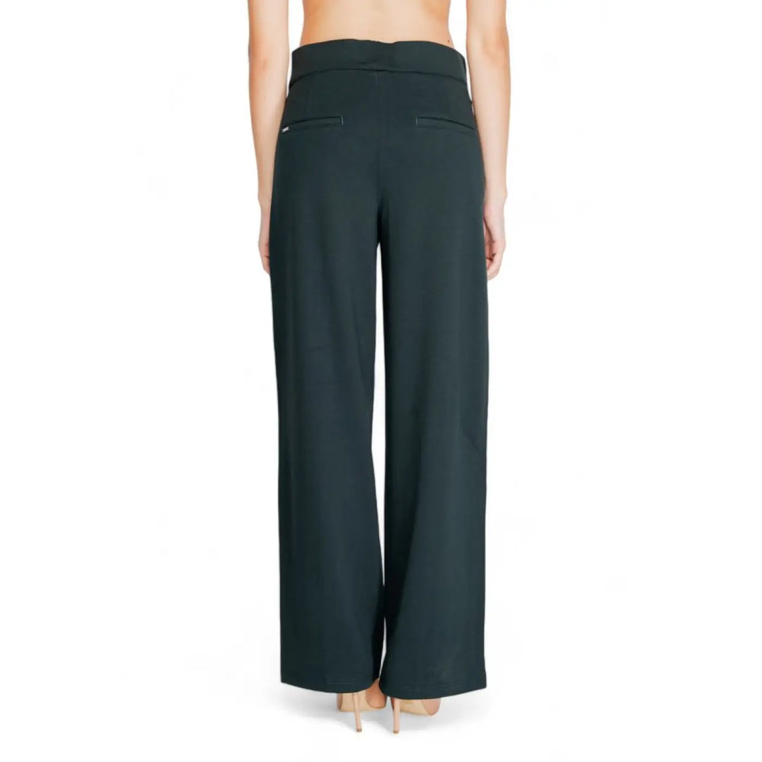 Street One Green Viscose Flared Pants