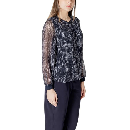 Street One Printed Chiffon Blouse Elegant Womens Clothing