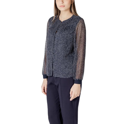 Street One Printed Chiffon Blouse Elegant Womens Clothing