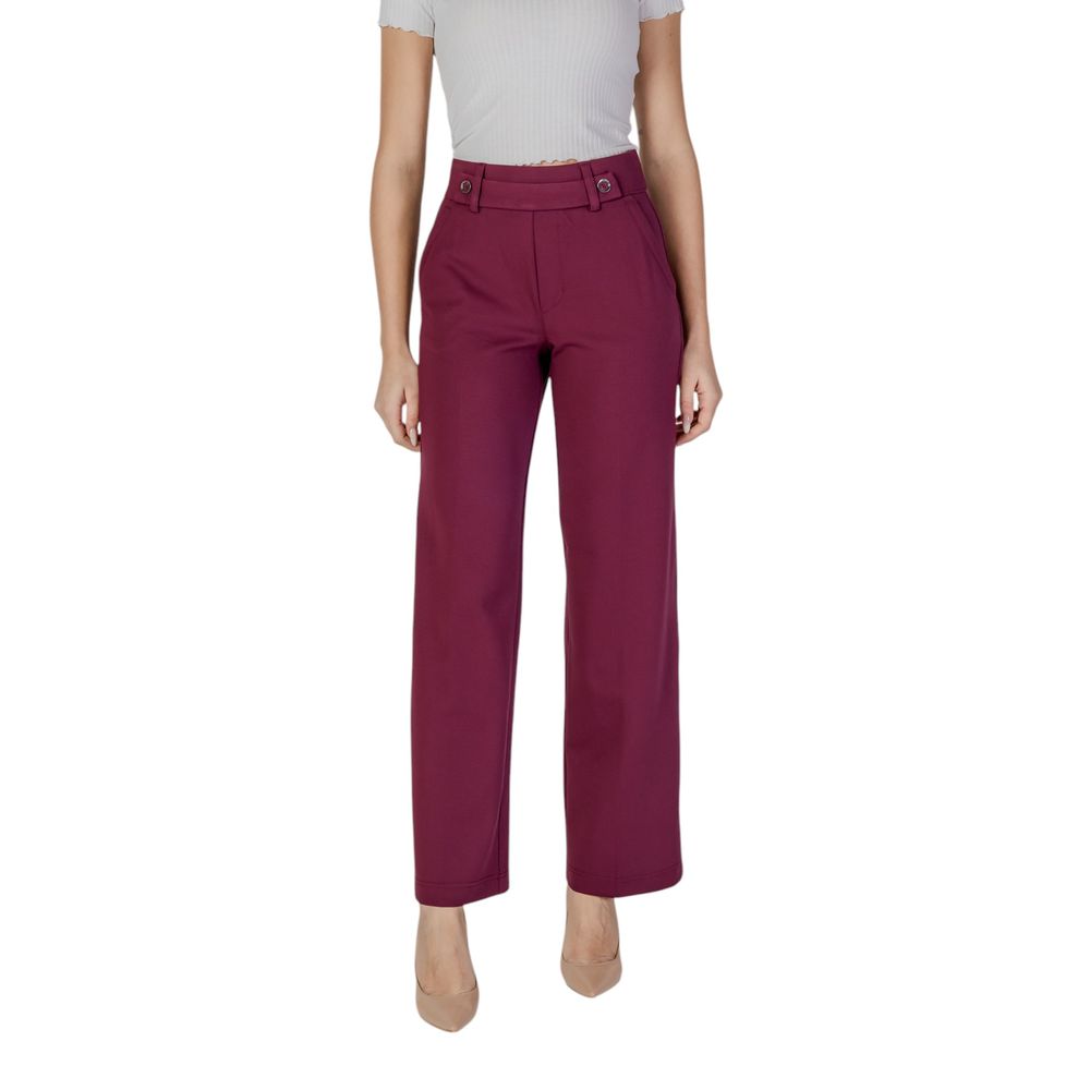 Street one Purple Viscose Casual Pants