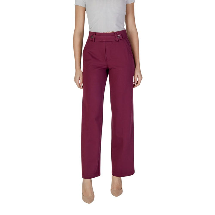 Street one Purple Viscose Casual Pants