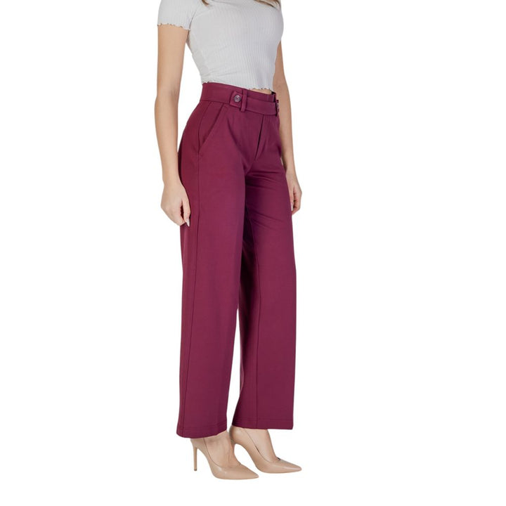 Street one Purple Viscose Casual Pants