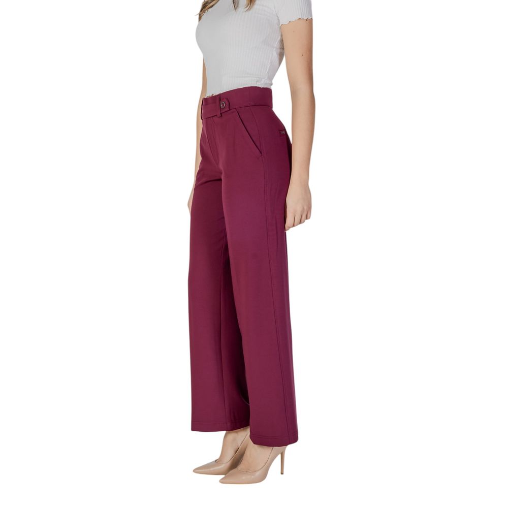 Street one Purple Viscose Casual Pants