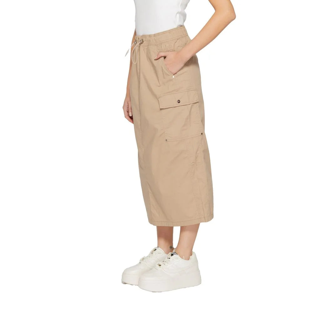 Street One Women’s Long Skirt Beige Cotton for Effortless Style
