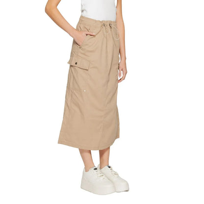 Street One Women’s Long Skirt Beige Cotton for Effortless Style