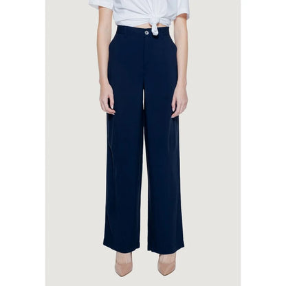 Street One Women’s Palazzo Trousers Model 377581 Blue Viscose Pant