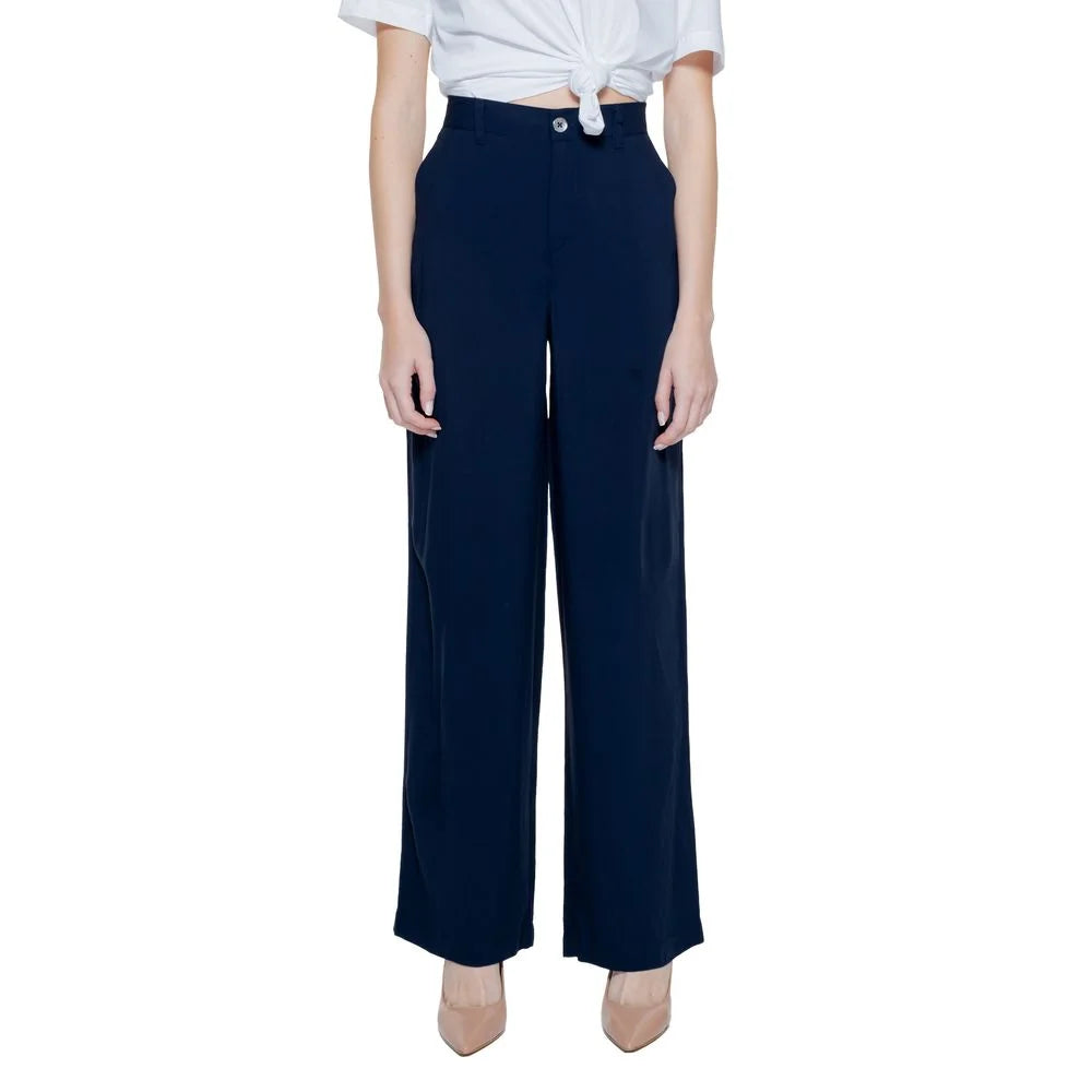 Street One Women’s Palazzo Trousers Model 377581 Blue Viscose Pant