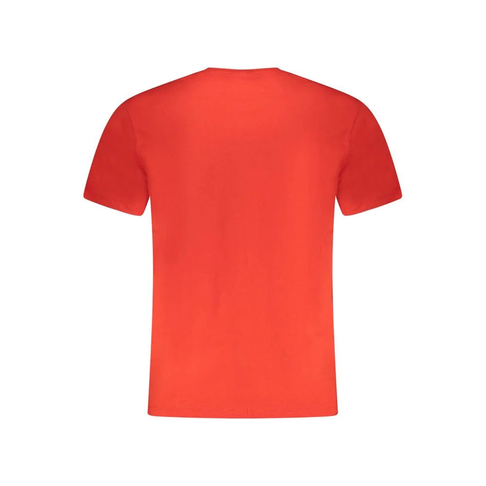 Striking Calvin Klein Crew Neck T-Shirt in Red with Iconic CK Logo