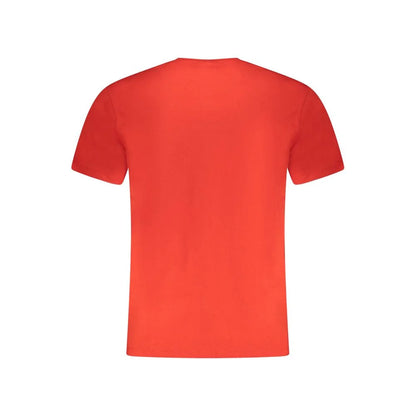 Striking Calvin Klein Crew Neck T-Shirt in Red with Iconic CK Logo