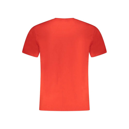 Striking Calvin Klein Crew Neck T-Shirt in Red with Iconic CK Logo