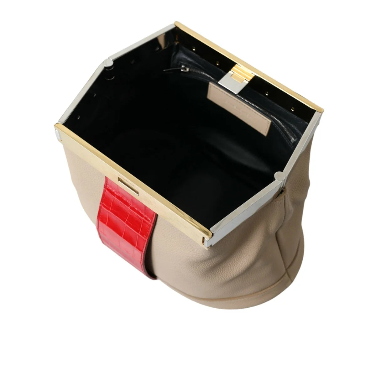 Stunning Balenciaga Two Tone Alligator and Calf Leather Pouch Clutch