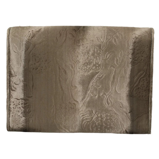 Stunning Beige Velvet Crocodile Print Dolce & Gabbana Bag