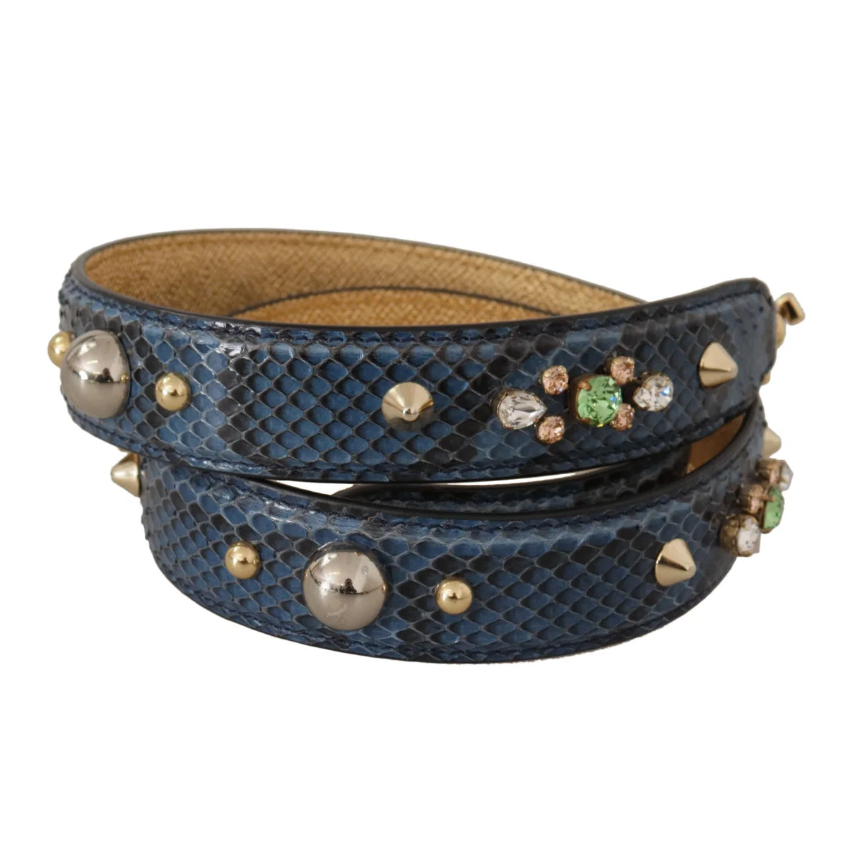 Stunning Blue Python Leather Strap for Dolce Gabbana Shoulder Bag &