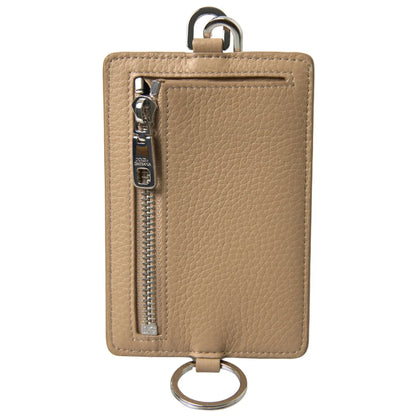 Stunning Dolce Gabbana Beige Leather Cardholder Lanyard &