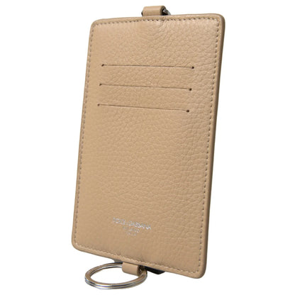 Stunning Dolce Gabbana Beige Leather Cardholder Lanyard &