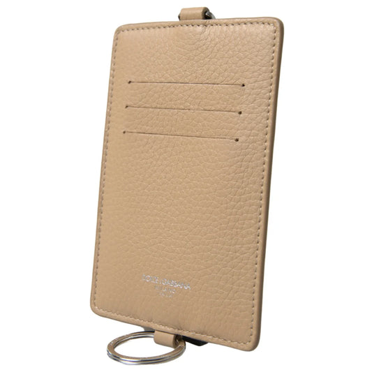 Stunning Dolce Gabbana Beige Leather Cardholder Lanyard &