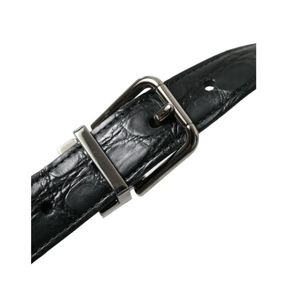 Stunning Dolce Gabbana Belt in Black Leather Dress Style &