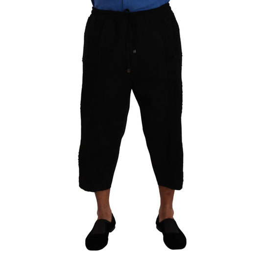 Stunning Dolce Gabbana Black Cropped Pants &