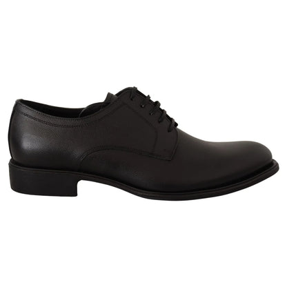 Stunning Dolce Gabbana Black Leather Derby Formal Shoes &