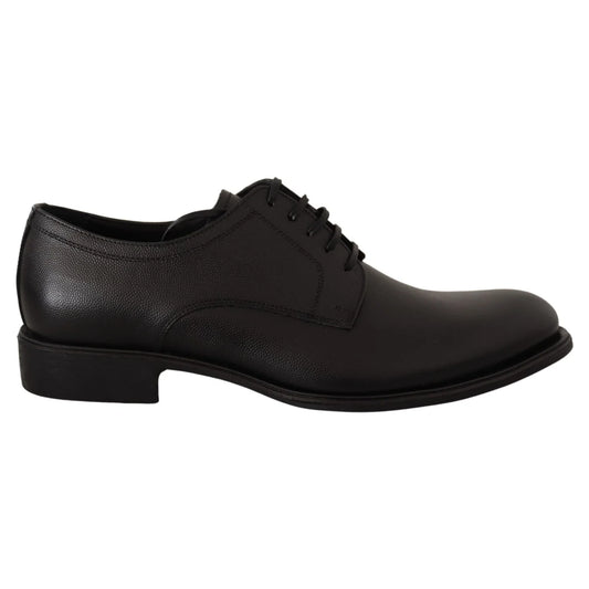 Stunning Dolce Gabbana Black Leather Derby Formal Shoes &