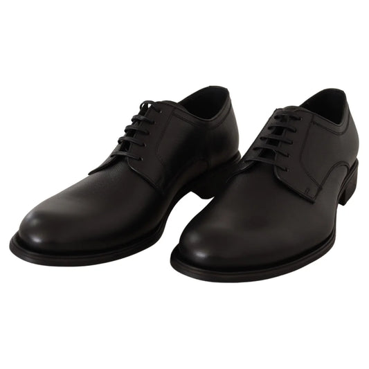 Stunning Dolce Gabbana Black Leather Derby Formal Shoes &